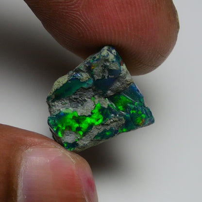 Rare Black Opal 10.30 Carats | Natural Black Ethiopian Opal Rough - Ready for Cutting & Jewelry!