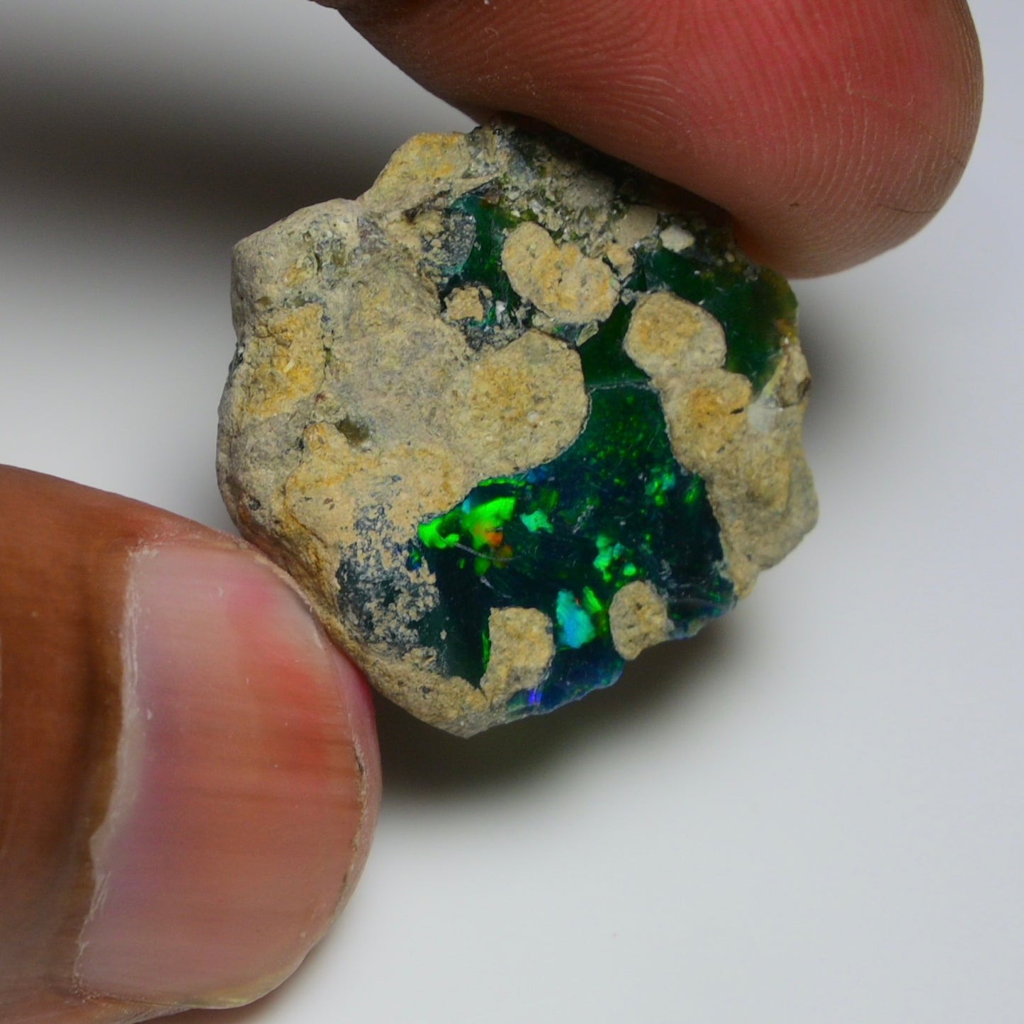 Rare Black Opal 23.30 Carats | Natural Black Ethiopian Opal Rough - Ready for Cutting & Jewelry!