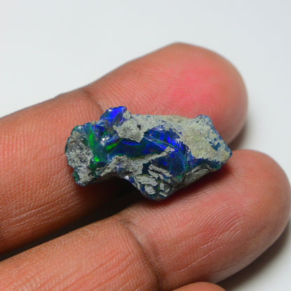 Rare Black Opal 12.30 Carats | Natural Black Ethiopian Opal Rough - Ready for Cutting & Jewelry!
