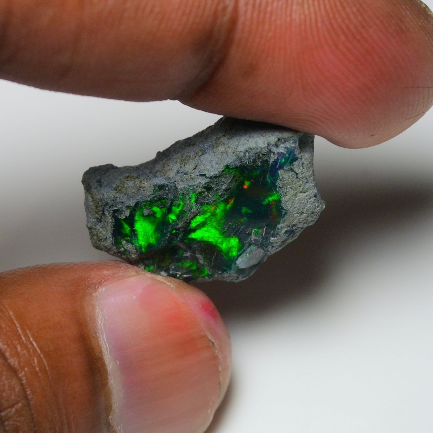 Rare Black Opal 17.65 Carats | Natural Black Ethiopian Opal Rough - Ready for Cutting & Jewelry!