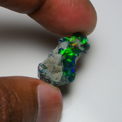 Rare Black Opal 12.30 Carats | Natural Black Ethiopian Opal Rough - Ready for Cutting & Jewelry!