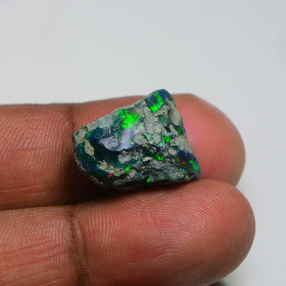 Rare Black Opal 10.30 Carats | Natural Black Ethiopian Opal Rough - Ready for Cutting & Jewelry!