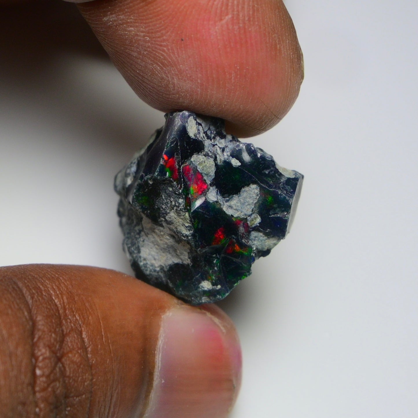 Rare Black Opal 22.40 Carats | Natural Black Ethiopian Opal Rough - Ready for Cutting & Jewelry!