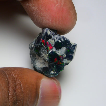 Rare Black Opal 22.40 Carats | Natural Black Ethiopian Opal Rough - Ready for Cutting & Jewelry!
