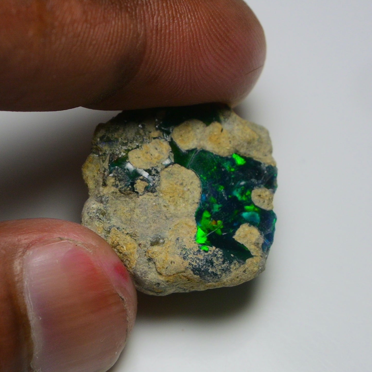 Rare Black Opal 23.30 Carats | Natural Black Ethiopian Opal Rough - Ready for Cutting & Jewelry!