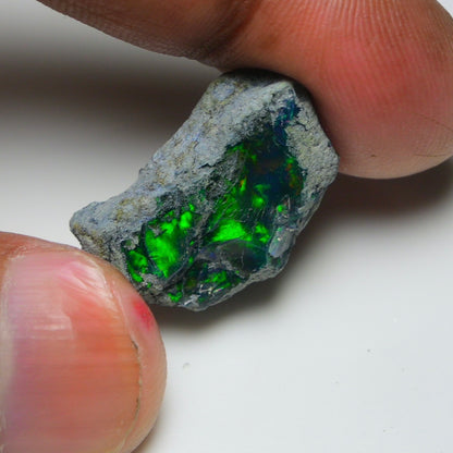 Rare Black Opal 17.65 Carats | Natural Black Ethiopian Opal Rough - Ready for Cutting & Jewelry!