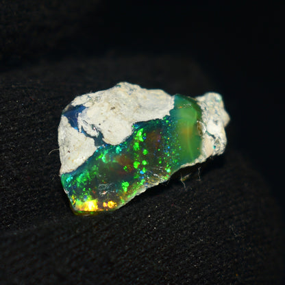Black Opal Rough 11.05 Carats | Natural Ethiopian Opal Rough - Ready for Cutting & Jewelry | AAA Grade Opal Raw