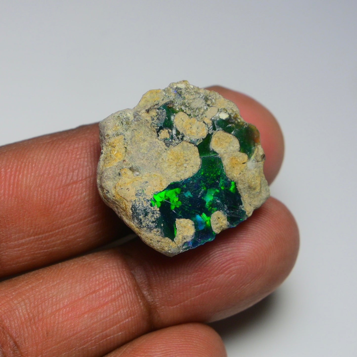Rare Black Opal 23.30 Carats | Natural Black Ethiopian Opal Rough - Ready for Cutting & Jewelry!