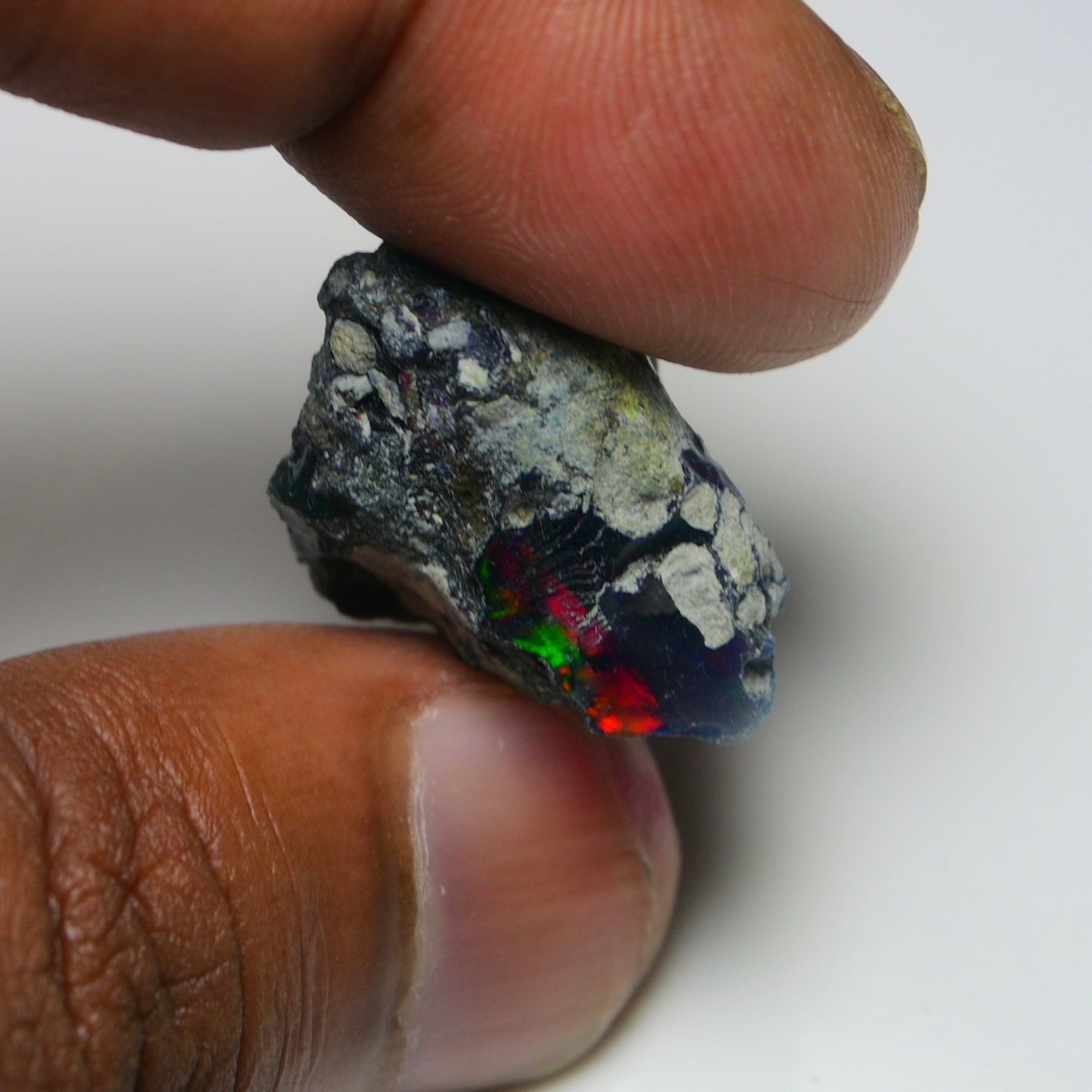 Rare Black Opal 22.40 Carats | Natural Black Ethiopian Opal Rough - Ready for Cutting & Jewelry!