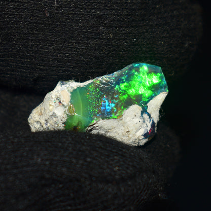Black Opal Rough 11.05 Carats | Natural Ethiopian Opal Rough - Ready for Cutting & Jewelry | AAA Grade Opal Raw