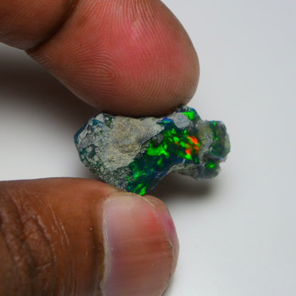Rare Black Opal 12.30 Carats | Natural Black Ethiopian Opal Rough - Ready for Cutting & Jewelry!