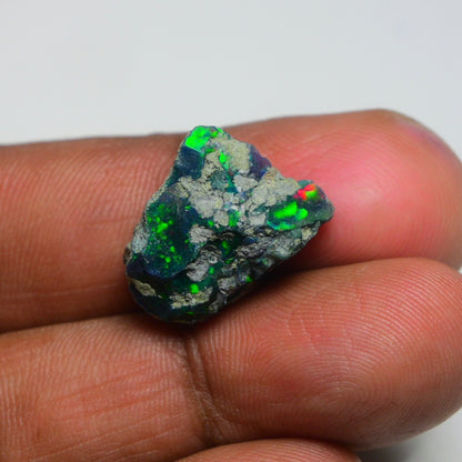 Rare Black Opal 10.30 Carats | Natural Black Ethiopian Opal Rough - Ready for Cutting & Jewelry!