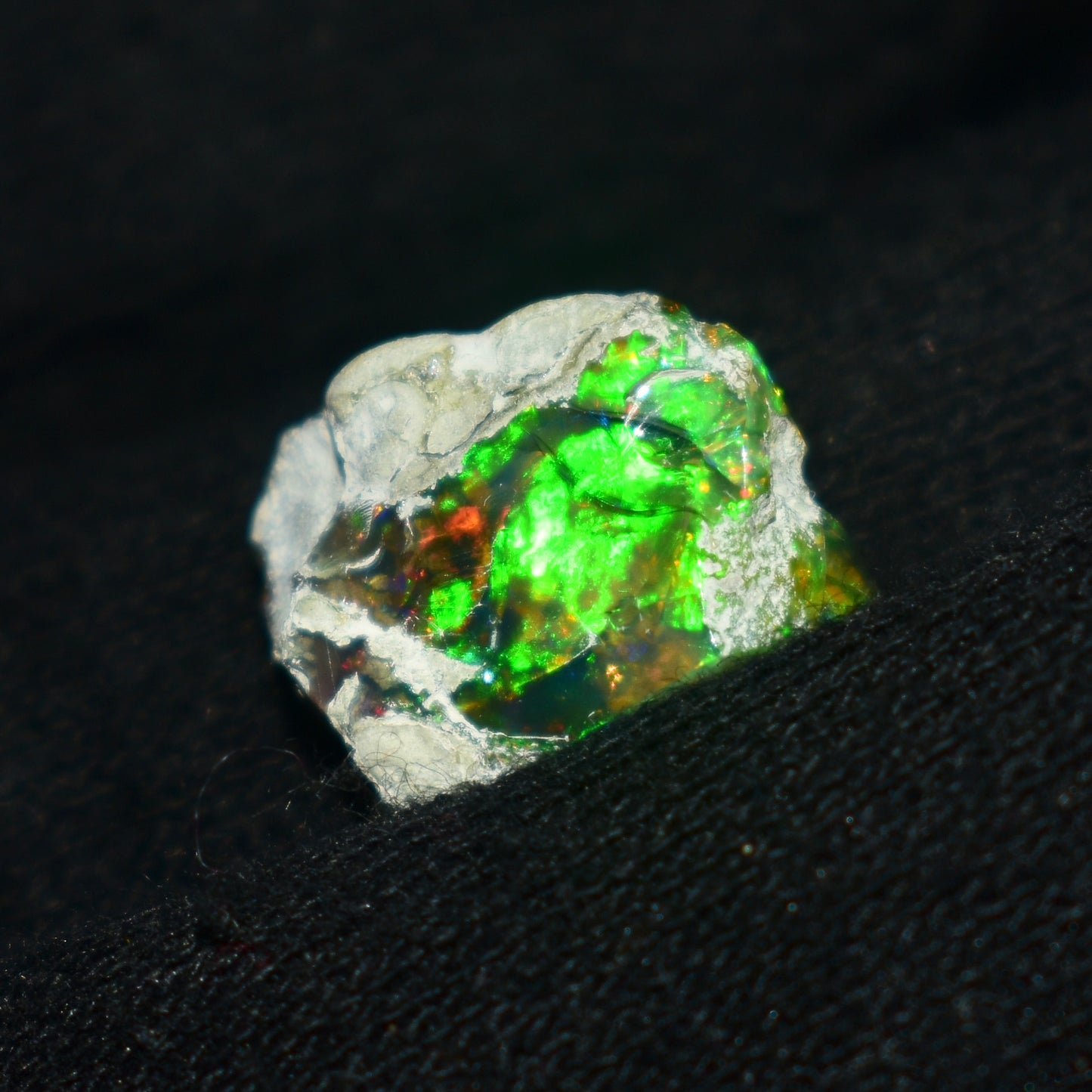 Black Opal Rough 6.95 Carats | Natural Ethiopian Opal Rough - Ready for Cutting & Jewelry | AAA Grade Opal Raw