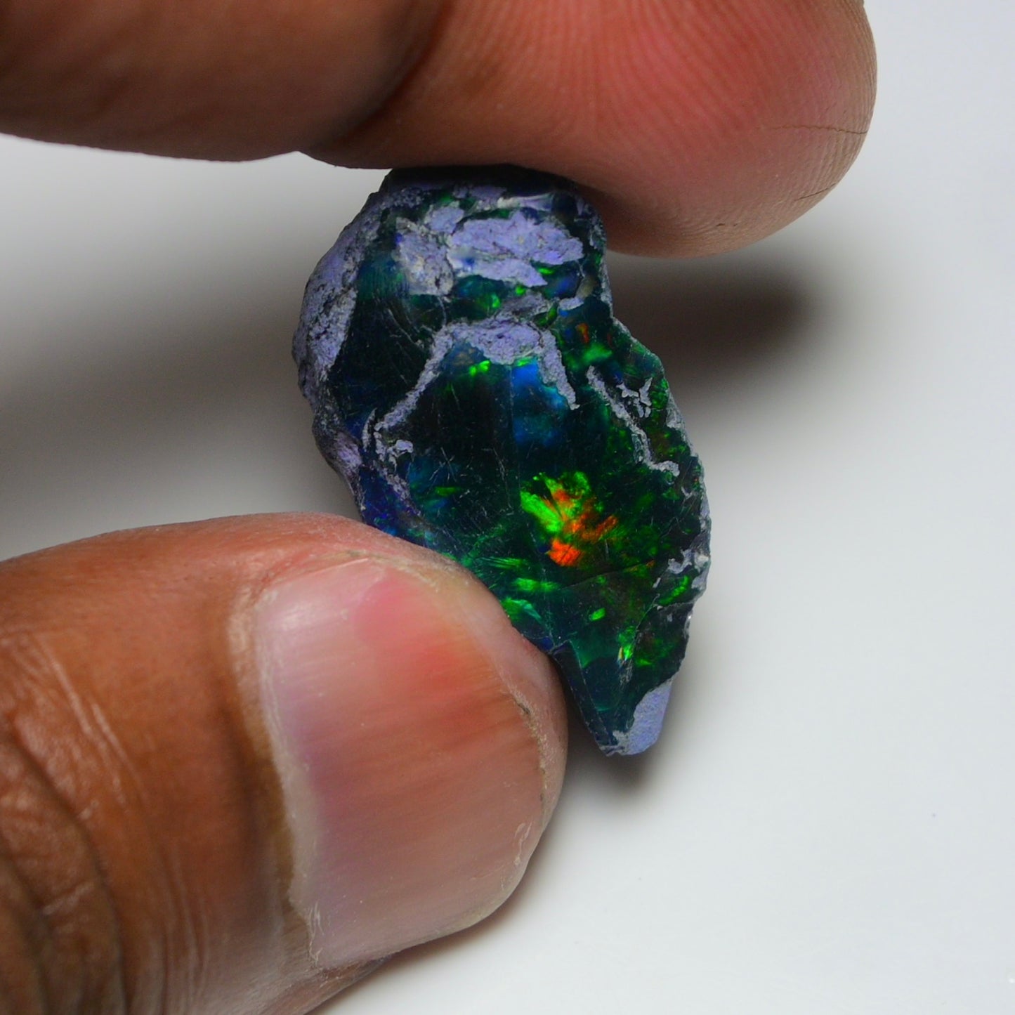 Rare Black Opal 17.90 Carats | Natural Black Ethiopian Opal Rough - Ready for Cutting & Jewelry!
