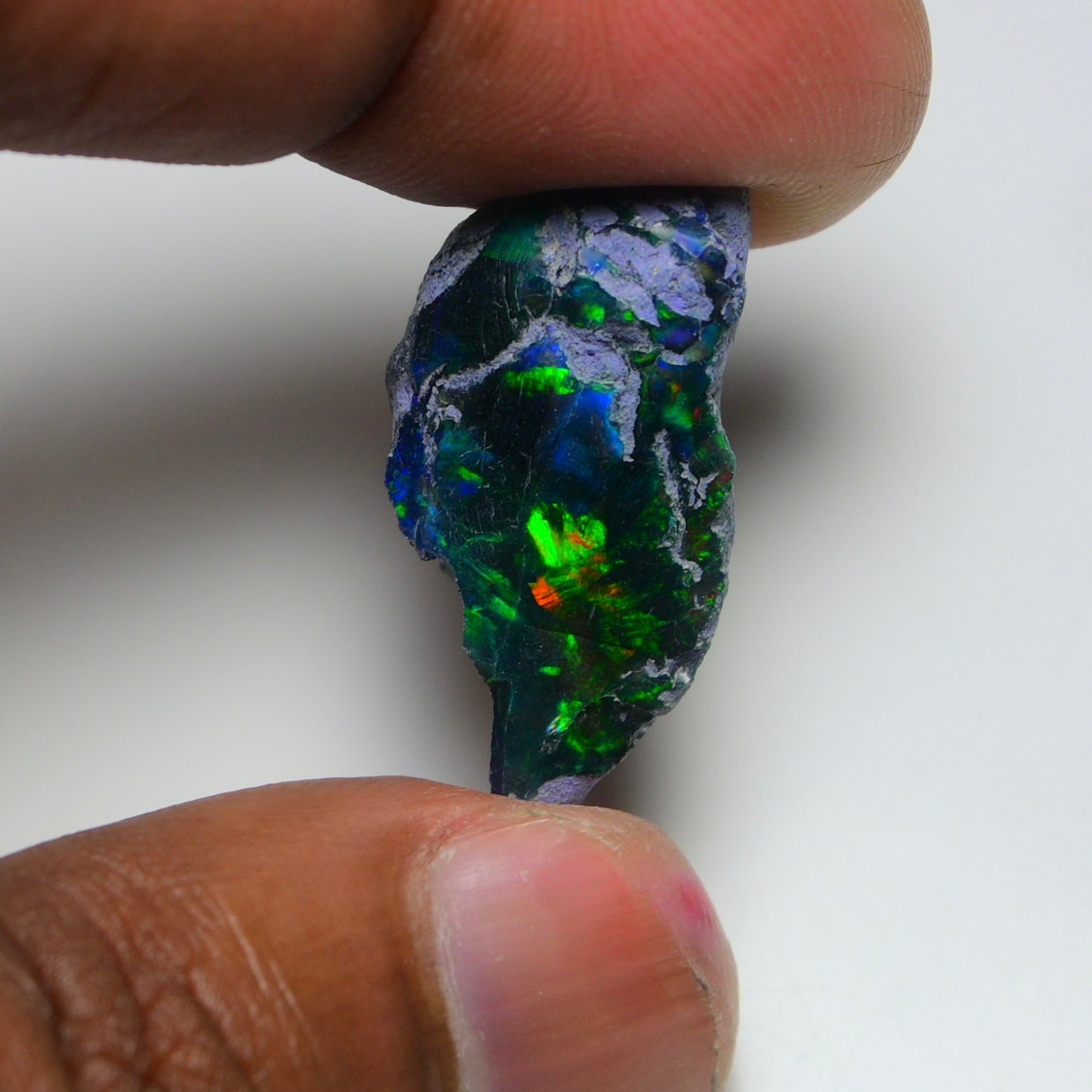 Rare Black Opal 17.90 Carats | Natural Black Ethiopian Opal Rough - Ready for Cutting & Jewelry!