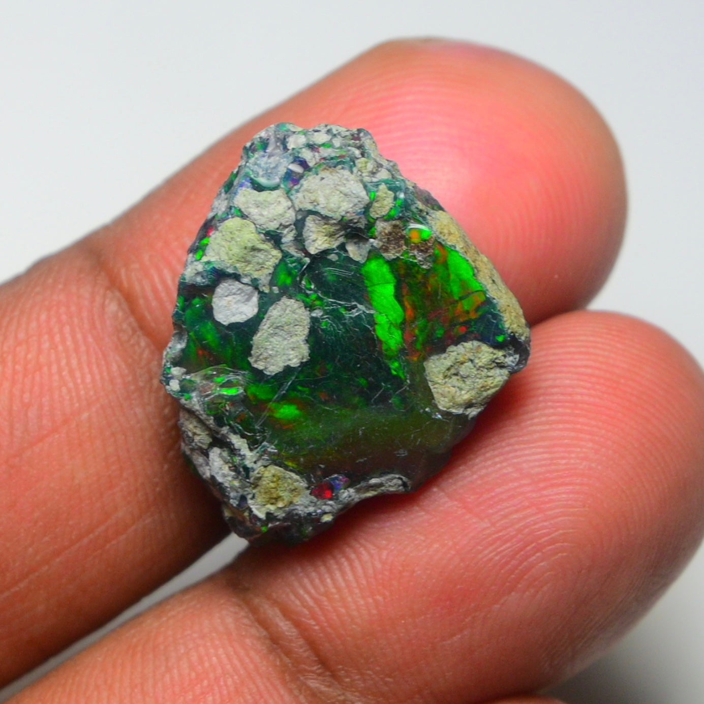 Rare Black Opal 10.70 Carats | Natural Black Ethiopian Opal Rough - Ready for Cutting & Jewelry!