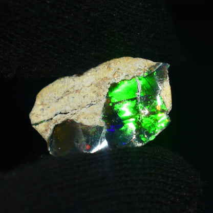 Black Opal Rough 9.30 Carats | Natural Ethiopian Opal Rough - Ready for Cutting & Jewelry | AAA Grade Opal Raw