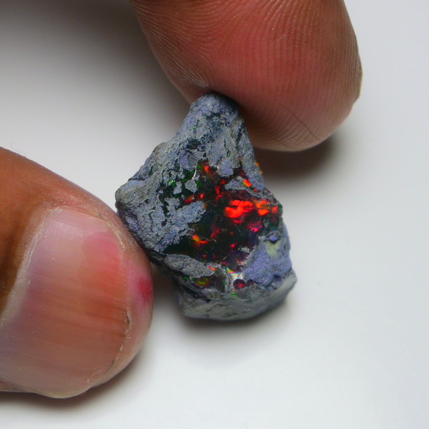 Rare Black Opal 13.00 Carats | Natural Black Ethiopian Opal Rough - Ready for Cutting & Jewelry!