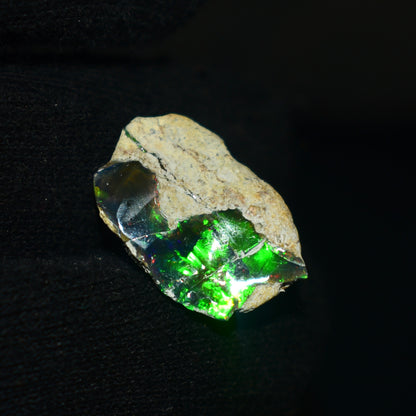 Black Opal Rough 9.30 Carats | Natural Ethiopian Opal Rough - Ready for Cutting & Jewelry | AAA Grade Opal Raw