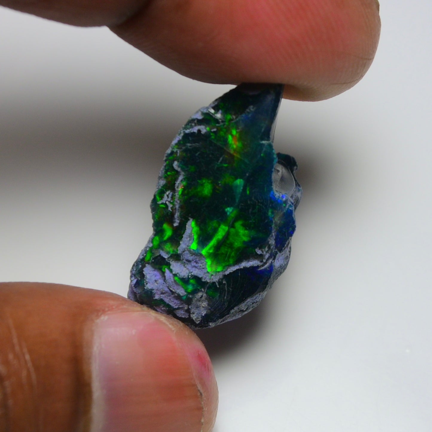 Rare Black Opal 17.90 Carats | Natural Black Ethiopian Opal Rough - Ready for Cutting & Jewelry!