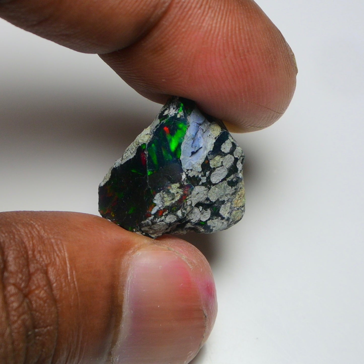 Rare Black Opal 13.70 Carats | Natural Black Ethiopian Opal Rough - Ready for Cutting & Jewelry!