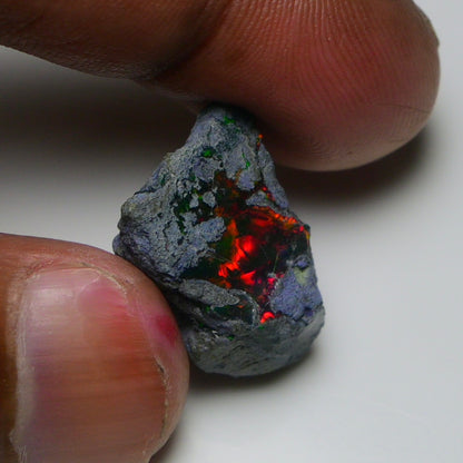 Rare Black Opal 13.00 Carats | Natural Black Ethiopian Opal Rough - Ready for Cutting & Jewelry!