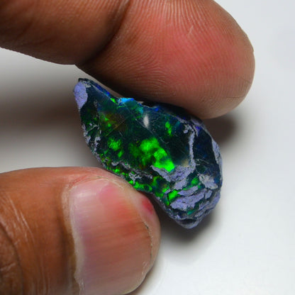 Rare Black Opal 17.90 Carats | Natural Black Ethiopian Opal Rough - Ready for Cutting & Jewelry!