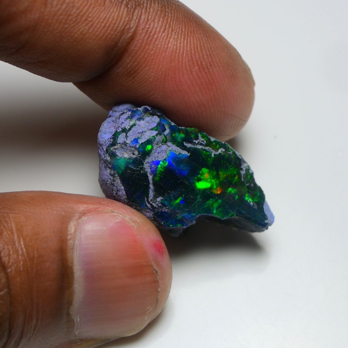 Rare Black Opal 17.90 Carats | Natural Black Ethiopian Opal Rough - Ready for Cutting & Jewelry!
