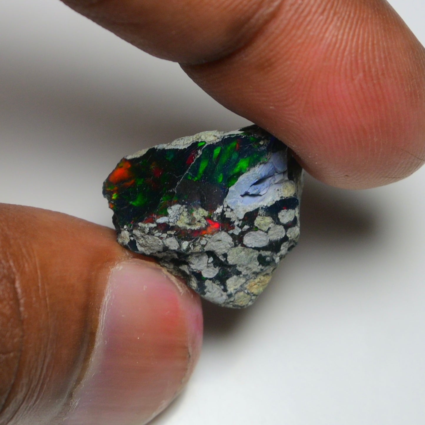Rare Black Opal 13.70 Carats | Natural Black Ethiopian Opal Rough - Ready for Cutting & Jewelry!