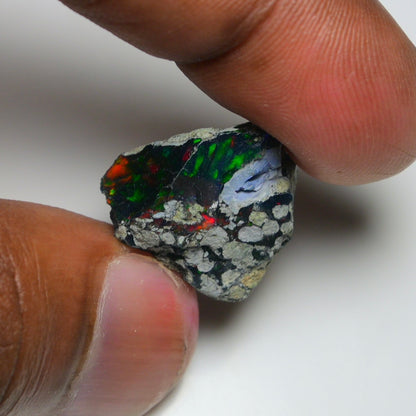 Rare Black Opal 13.70 Carats | Natural Black Ethiopian Opal Rough - Ready for Cutting & Jewelry!