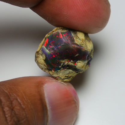 Rare Black Opal 15.85 Carats | Natural Black Ethiopian Opal Rough - Ready for Cutting & Jewelry!