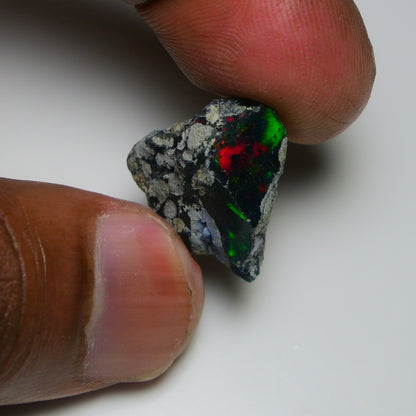 Rare Black Opal 13.70 Carats | Natural Black Ethiopian Opal Rough - Ready for Cutting & Jewelry!