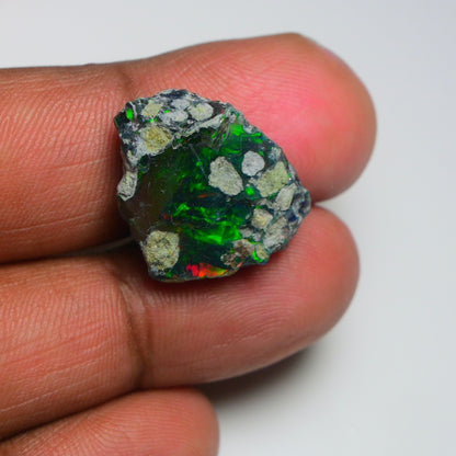 Rare Black Opal 10.70 Carats | Natural Black Ethiopian Opal Rough - Ready for Cutting & Jewelry!