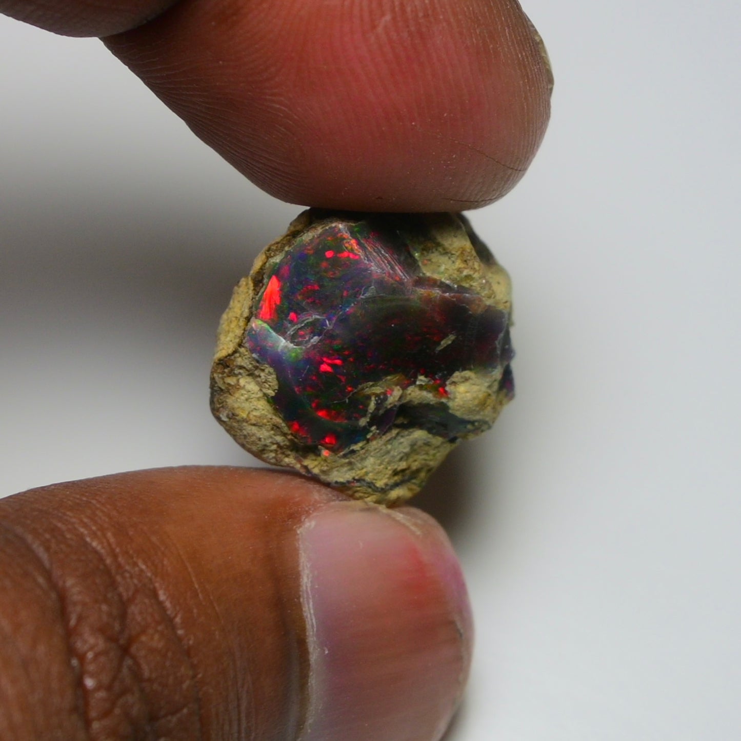 Rare Black Opal 15.85 Carats | Natural Black Ethiopian Opal Rough - Ready for Cutting & Jewelry!