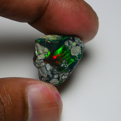 Rare Black Opal 10.70 Carats | Natural Black Ethiopian Opal Rough - Ready for Cutting & Jewelry!
