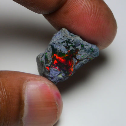 Rare Black Opal 13.00 Carats | Natural Black Ethiopian Opal Rough - Ready for Cutting & Jewelry!