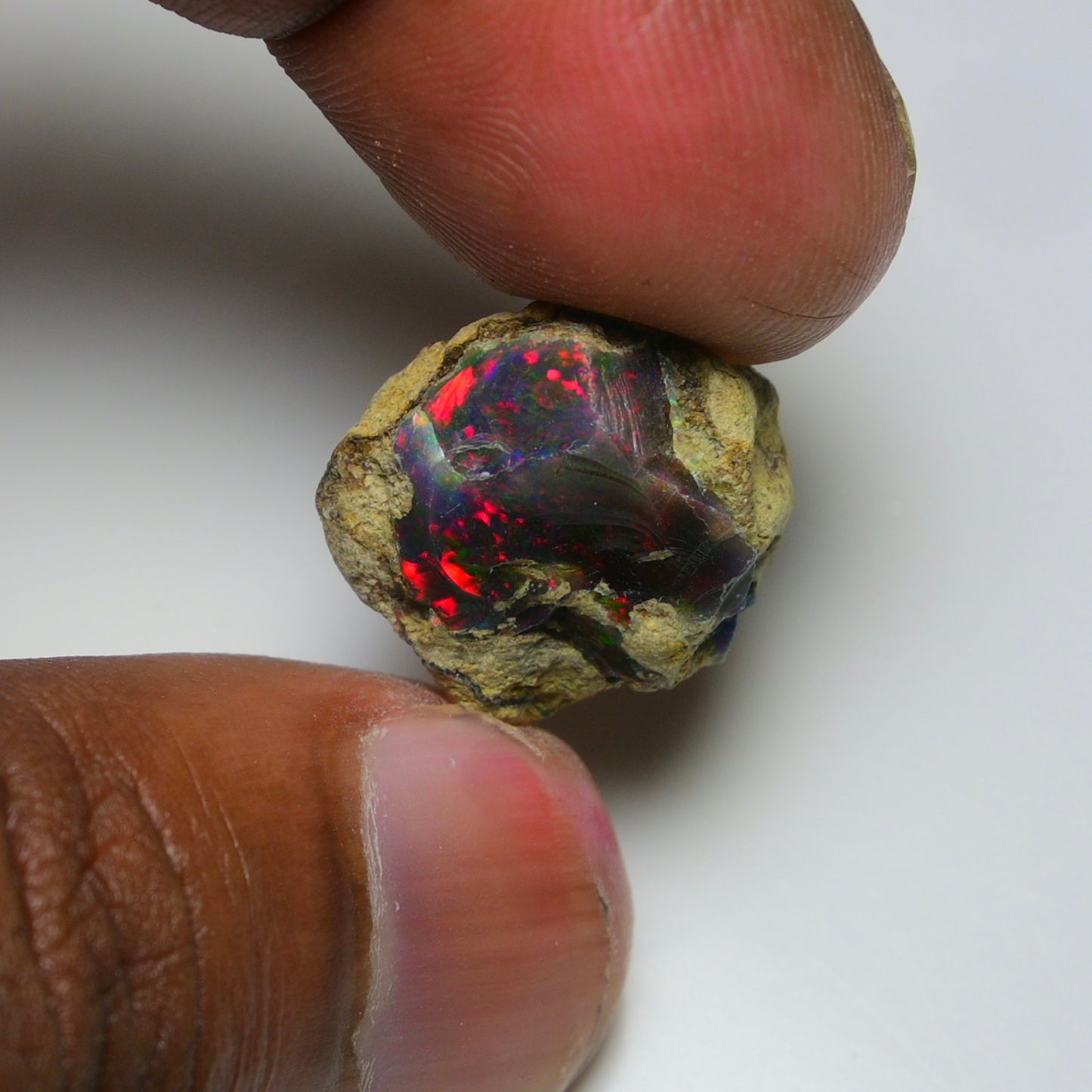 Rare Black Opal 15.85 Carats | Natural Black Ethiopian Opal Rough - Ready for Cutting & Jewelry!