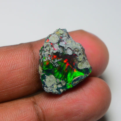 Rare Black Opal 10.70 Carats | Natural Black Ethiopian Opal Rough - Ready for Cutting & Jewelry!