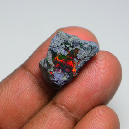 Rare Black Opal 13.00 Carats | Natural Black Ethiopian Opal Rough - Ready for Cutting & Jewelry!