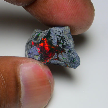 Rare Black Opal 13.00 Carats | Natural Black Ethiopian Opal Rough - Ready for Cutting & Jewelry!