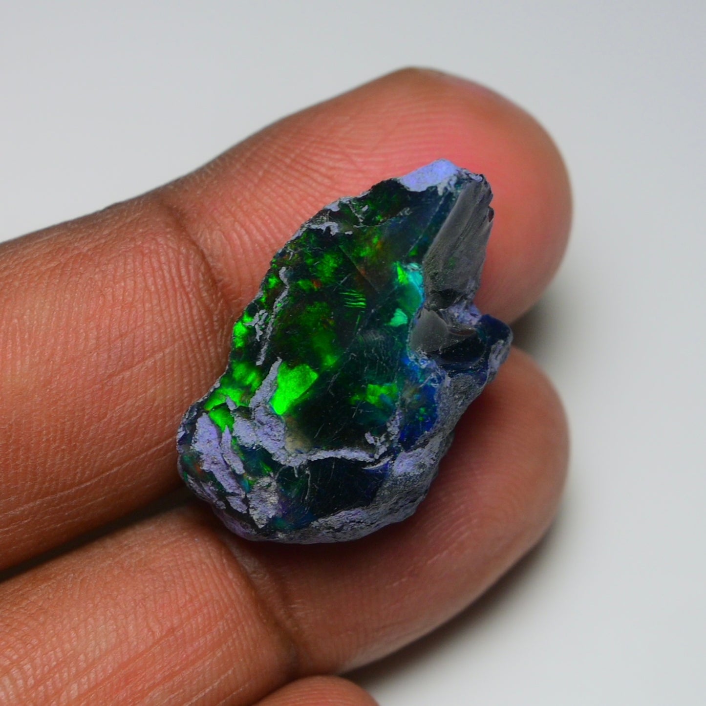 Rare Black Opal 17.90 Carats | Natural Black Ethiopian Opal Rough - Ready for Cutting & Jewelry!