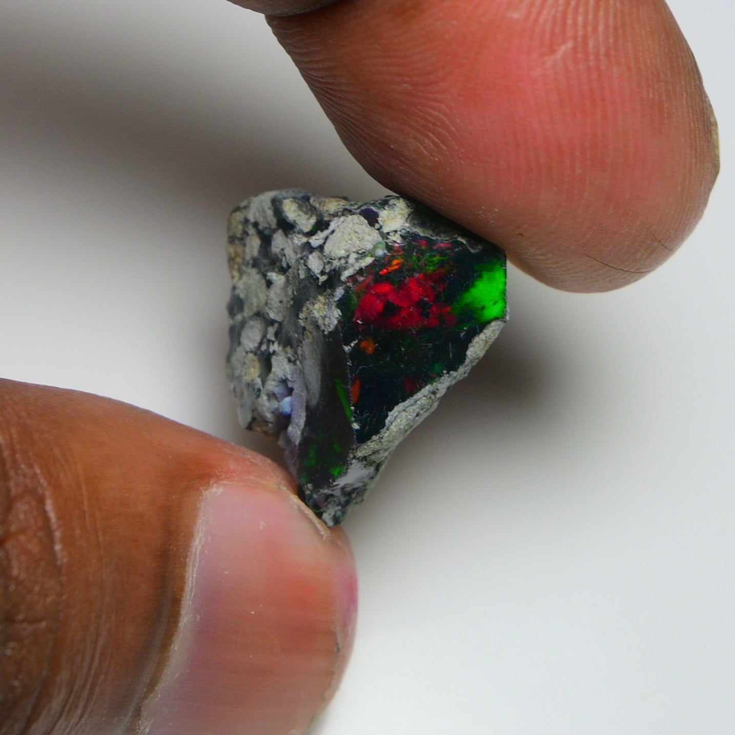 Rare Black Opal 13.70 Carats | Natural Black Ethiopian Opal Rough - Ready for Cutting & Jewelry!