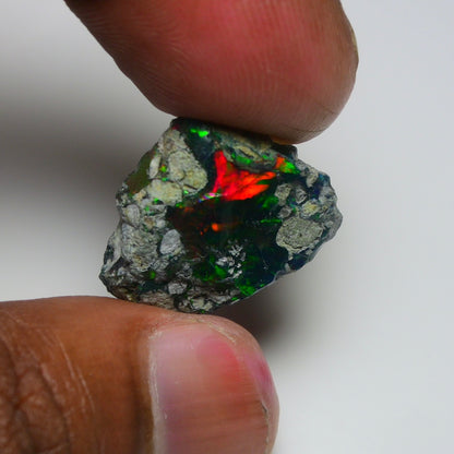 Rare Black Opal 10.70 Carats | Natural Black Ethiopian Opal Rough - Ready for Cutting & Jewelry!