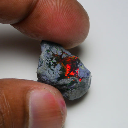 Rare Black Opal 13.00 Carats | Natural Black Ethiopian Opal Rough - Ready for Cutting & Jewelry!