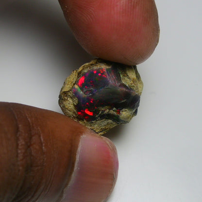 Rare Black Opal 15.85 Carats | Natural Black Ethiopian Opal Rough - Ready for Cutting & Jewelry!