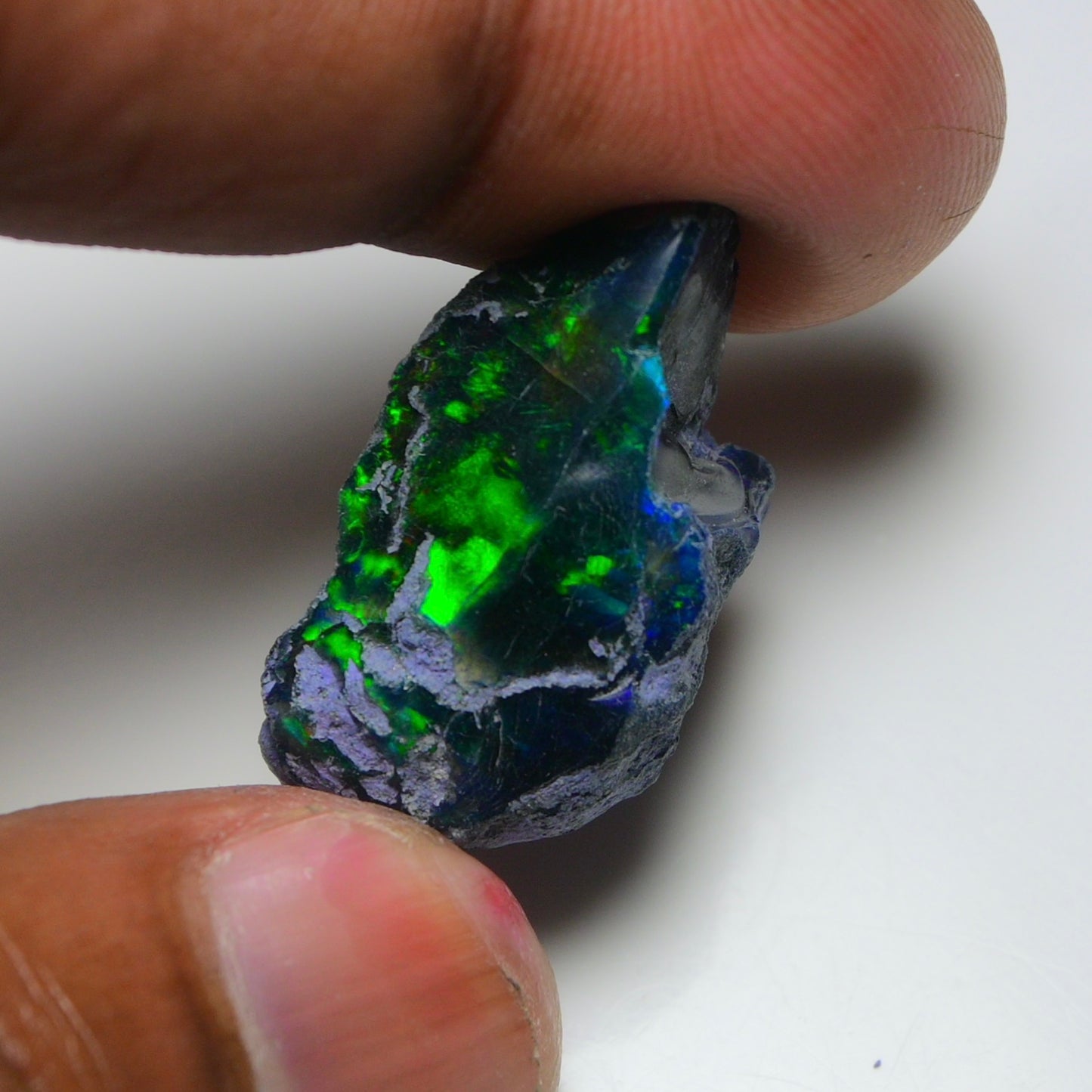 Rare Black Opal 17.90 Carats | Natural Black Ethiopian Opal Rough - Ready for Cutting & Jewelry!
