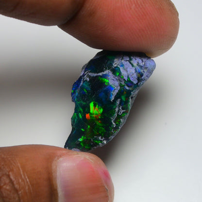 Rare Black Opal 17.90 Carats | Natural Black Ethiopian Opal Rough - Ready for Cutting & Jewelry!
