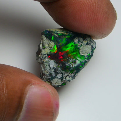 Rare Black Opal 10.70 Carats | Natural Black Ethiopian Opal Rough - Ready for Cutting & Jewelry!