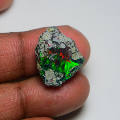 Rare Black Opal 10.70 Carats | Natural Black Ethiopian Opal Rough - Ready for Cutting & Jewelry!