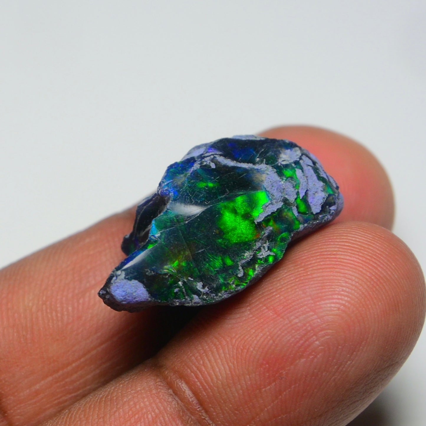 Rare Black Opal 17.90 Carats | Natural Black Ethiopian Opal Rough - Ready for Cutting & Jewelry!